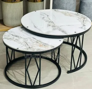 2-in-1 Marble Nesting Coffee Table
