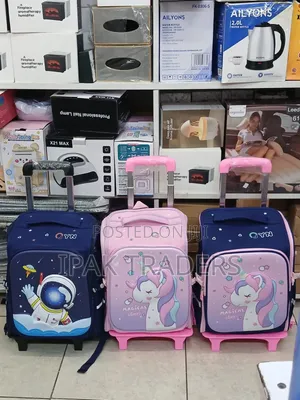 ` *Rolling Trolley School Bag* ` *High Capacity School Bag*