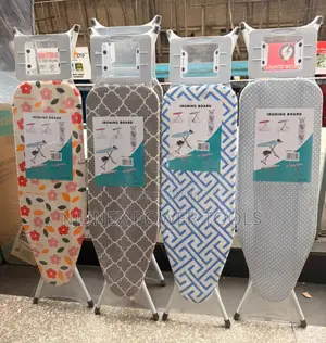 Imported Metallic Foldable Ironing Board with Patterned Cover
