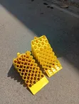 Heavy-Duty Yellow Plastic Wheel Chocks - 1