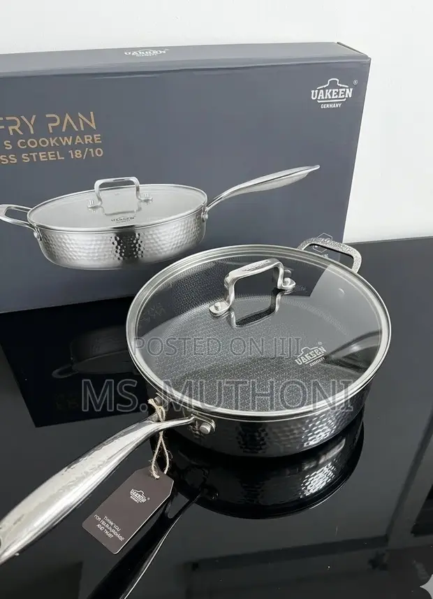Uakeen Triply Stainless Steel 26cm Deep Fry Pan - 1