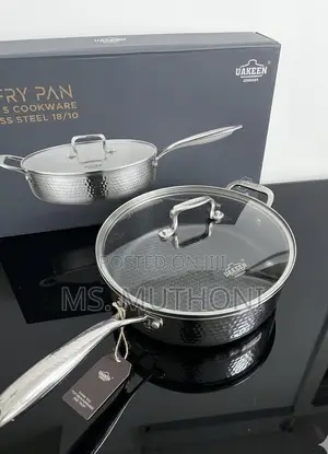 Uakeen Triply Stainless Steel 26cm Deep Fry Pan