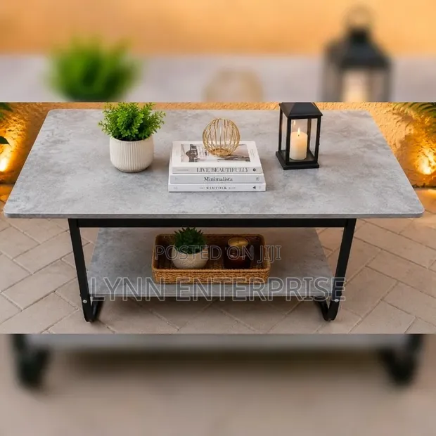 Imported Executive Marble Top Coffee Table - 1