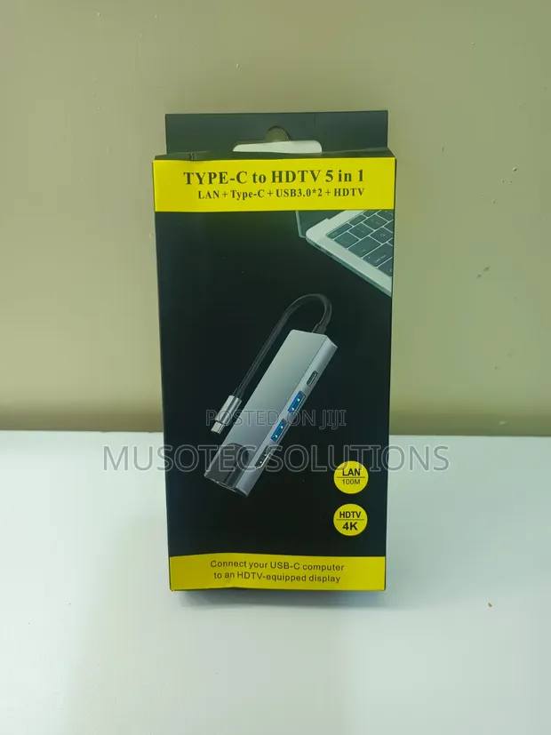 5-in-1 USB-C Hub (LAN, Type-C, 2x USB 3.0, HDMI) - 1