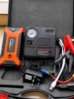 Portable Car Jump Starter na Air Compressor & Power Bank