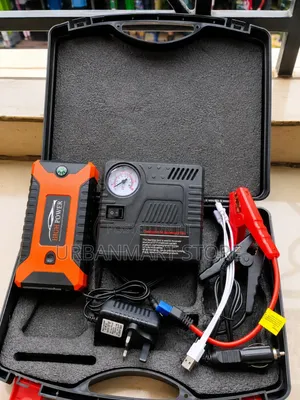 Car Battery Jump Starter Kit na 12V Air Compressor