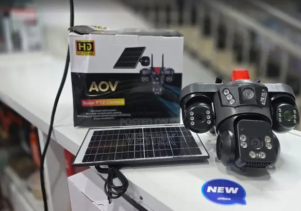 Kamera ya V380 Pro 4G SIM Solar, CCTV ya PTZ yenye Lensi 3 - 1