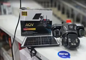 Kamera ya V380 Pro 4G SIM Solar, CCTV ya PTZ yenye Lensi 3