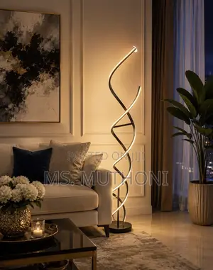 Taa ya Sakafu ya Spiral ya Kisasa ya LED (147cm)