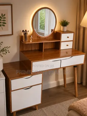 Modern Executive Vanity Table With Light – Elegant & Functional