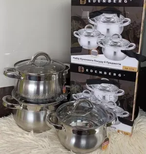 Edenburg EB-3716 Set ya Vyombo vya Kupikia vya Chuma cha Kutolea (Vipande 6)