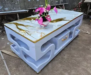 White Coffee  Table With Marble Topping