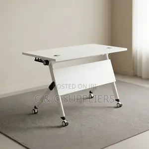 Modern Folding White Gaming Desk - 1.2m