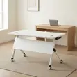 Modern Folding White Gaming Desk - 1.2m - 5