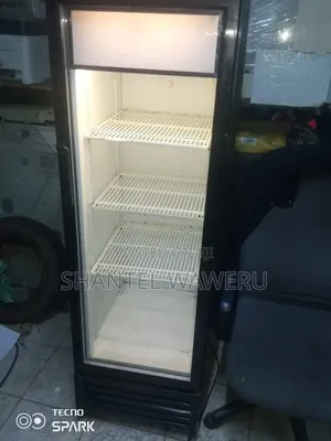 300L Black Min Commercial Chiller / Glass Display Fridge