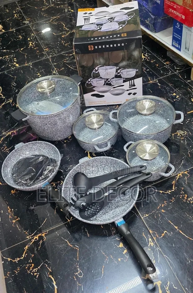 Edenberg 17-Piece Die-Cast Cookware Set - 1