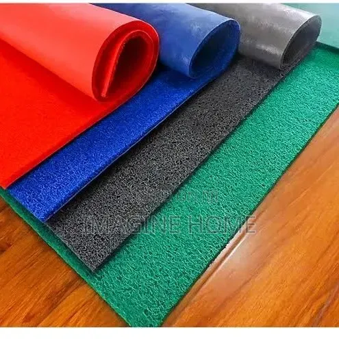 Red & Grey PVC Spaghetti Carpet - 1