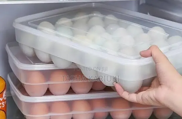 Restocked 34-Piece Clear Egg Tray with Lid - 1