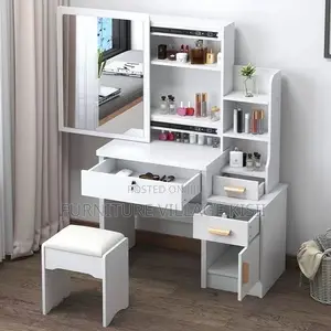 Wooden Dressing Table with Mirror