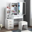 Wooden Dressing Table with Mirror - 2