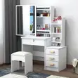 Wooden Dressing Table with Mirror - 4