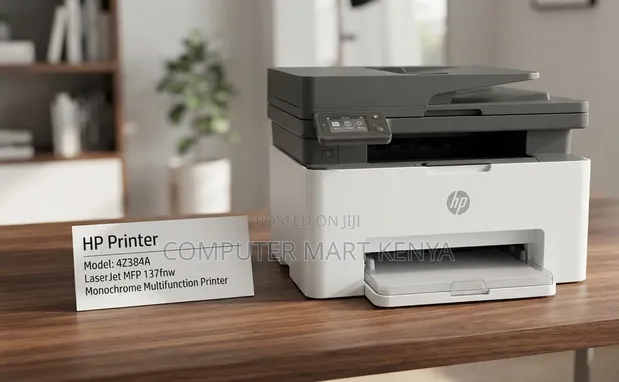 HP LaserJet MFP 137fnw Printer ya Multifunction Nyeusi na Nyeupe - 1