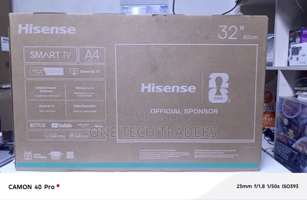 Hisense 32 Inch A4 Smart HD LED TV - WiFi, Netflix, YouTube - 1