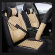 Brand New 5-Seater Baije Black Quilted Car Leather Seat Covers - 2