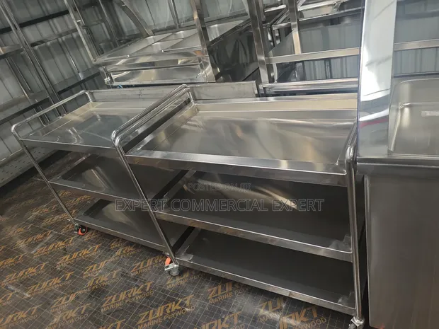 Durable Stainless Steel Food Trolley / Hospital Trolley - 1