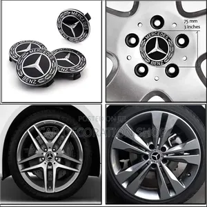 4pcs Mercedes-Benz Centre Caps with Classic Chrome Star Wreath