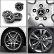 4pcs Mercedes-Benz Centre Caps with Classic Chrome Star Wreath - 1