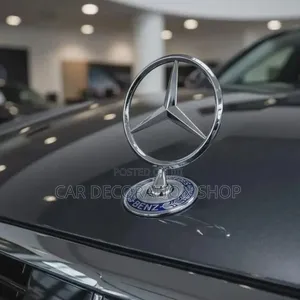 Mercedes-Benz Hood Star Badge with Chrome 3-Pointer Star