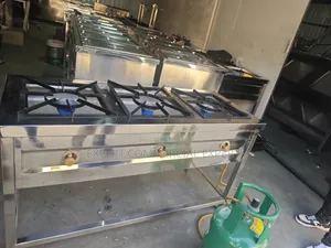 Stainless Steel Three Burner Commercial Cooker
