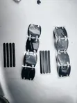 8pc Set Door Handle Bowl Anti-Collision Strips - Black/Carbon - 2