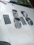 Black/Carbon Fiber Style Door Handle Bowl Protective Vinyl Stickers - 1