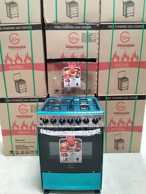 Eurochef 60x65cm Free Standing Cooker - 3 Gas + 1 Electric Burner
