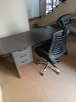 Combo Desk (1.2m) and Headrest Office Chair - 2