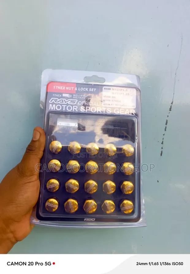 Subaru Gold Racing Wheel Lug Nuts - 1