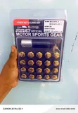 20pc Gold Closed End Tuner Lug Nuts with Anti-theft Locks - 1
