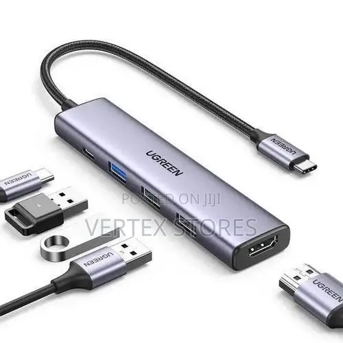 UGREEN CM478 5-in-1 USB-C Docking Station - Gray - 1