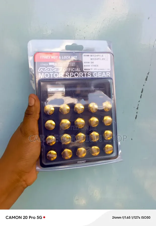 Nissan Gold Hex Nut & Lock Set Rim Upgrade Kit - 1