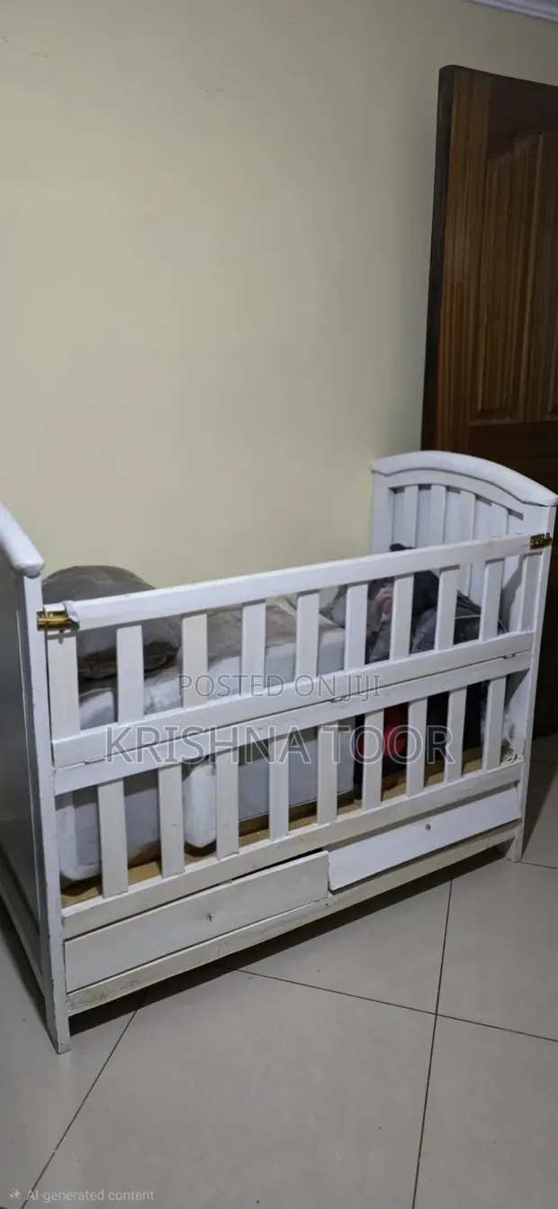 Used Baby Cradle with Cupboard - 1