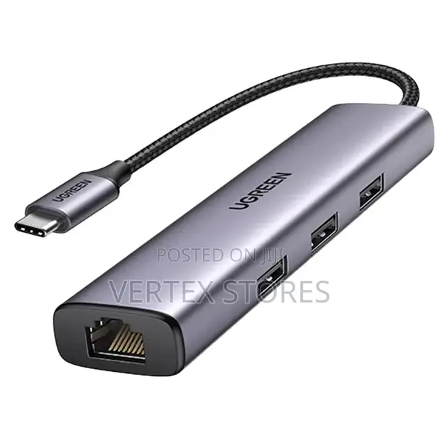 UGREEN CM263 USB-C 4-Port USB 3.0 Hub - Gray - 1