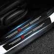Carbon Fiber Style Car Door Sill Protector Strips - 2