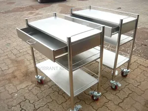 Trolley ya Vyuma ya Ngazi Tatu ya Kuhifadhi