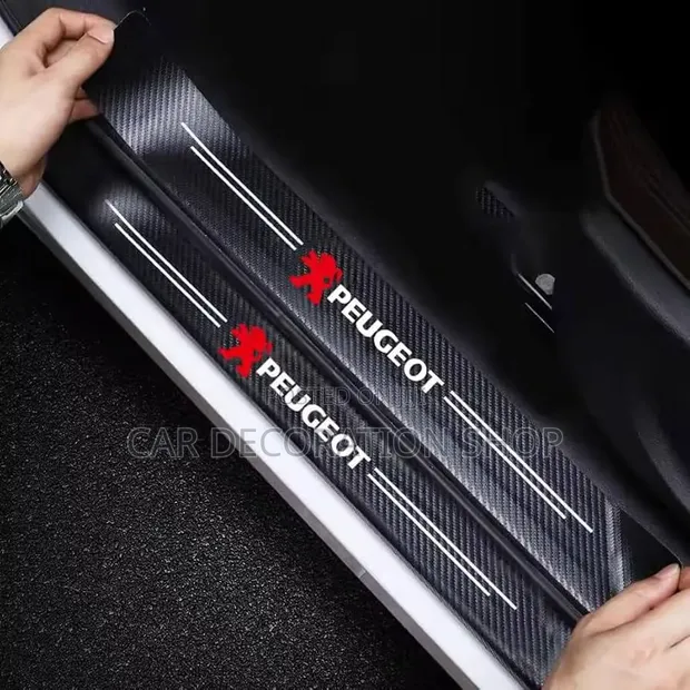 Peugeot Carbon Fiber Door Sill Protectors Zinazostahimili Mikwaruzo - 1