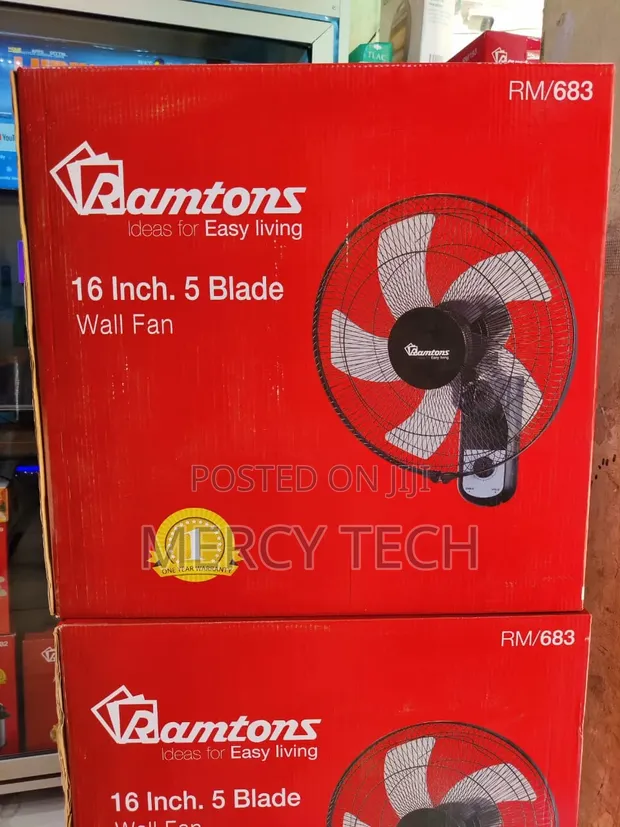 Ramtons 16" 5-Blade Wall Fan (RM683) - 1