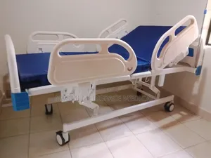 ABS 3-Crank Hospital Bed with Side Rails & Mattress