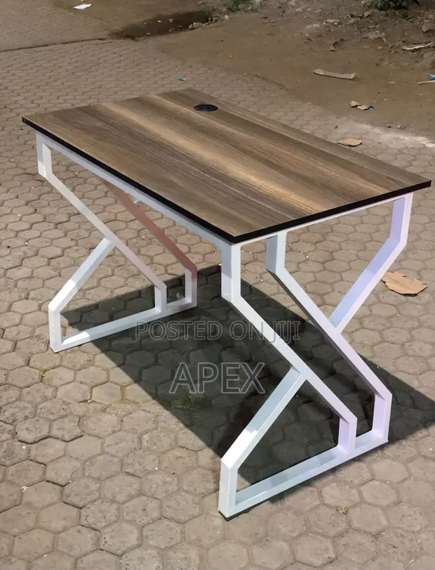Metallic Flame Office Study Desk - 1