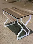 Metallic Flame Office Study Desk - 2